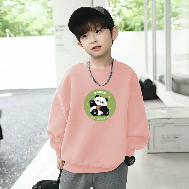 Children's T-shirt autumn and winter thickened boys' bottoming shirt German velvet baby tops girls' autumn clothes medium and large children's clothing T