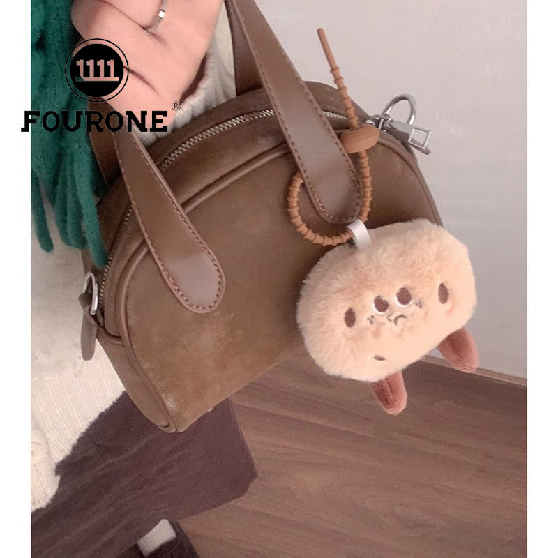 Korean portable bowling bag for women new trendy retro pillow bag versatile shoulder crossbody bag
