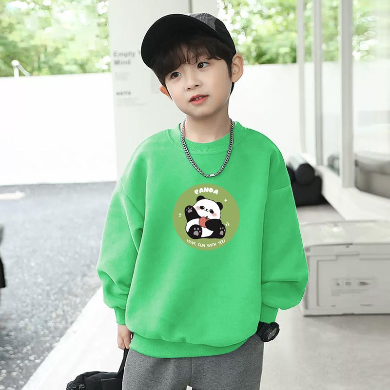 Boys and girls German velvet long-sleeved T-shirts for autumn and winter children's fashionable baby autumn and winter bottoming shirts