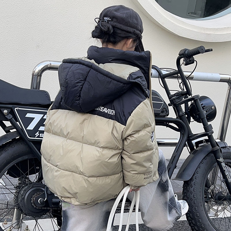 Children's down jackets for boys and girls, thickened coats, white duck down winter clothes, medium and large children's three-proof winter clothes, outer wear for children