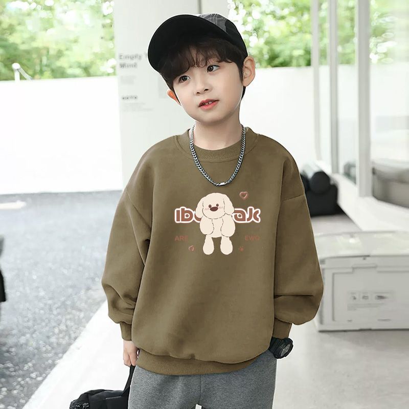 Boys' German velvet bottoming shirt, girls' warm autumn and winter style, boys, girls, babies, middle and large children's tops