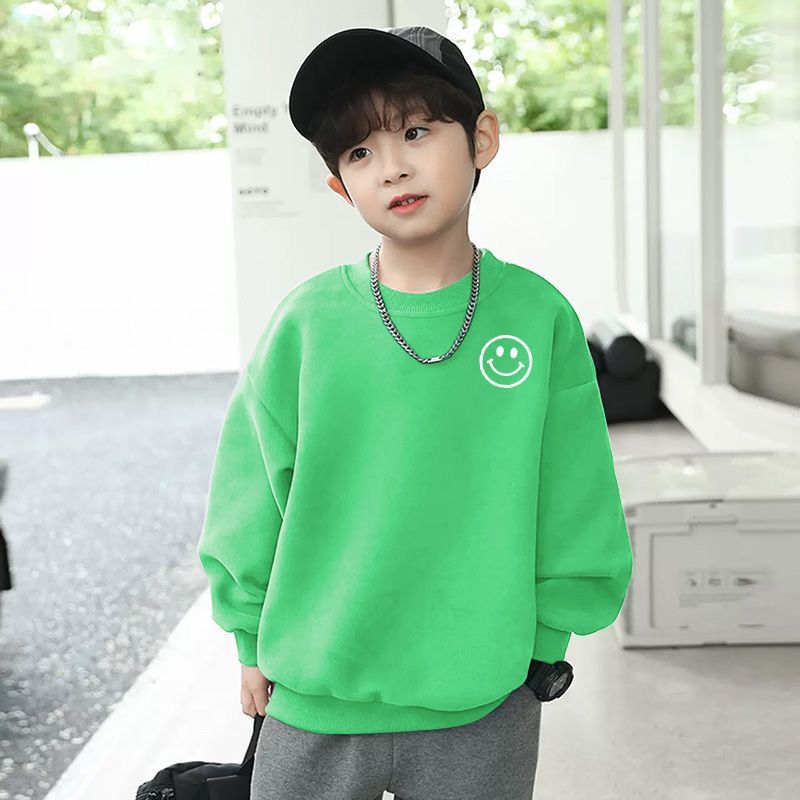 Children's DeRong autumn and winter clothing cartoon printed T-shirt boys and girls bottoming shirt baby round neck top trendy t