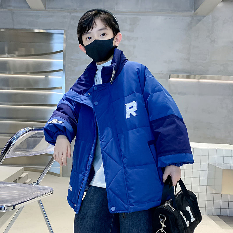 男童冬裝羽絨服2023新款加厚白鴨絨外套中大童兒童男孩冬季服裝潮