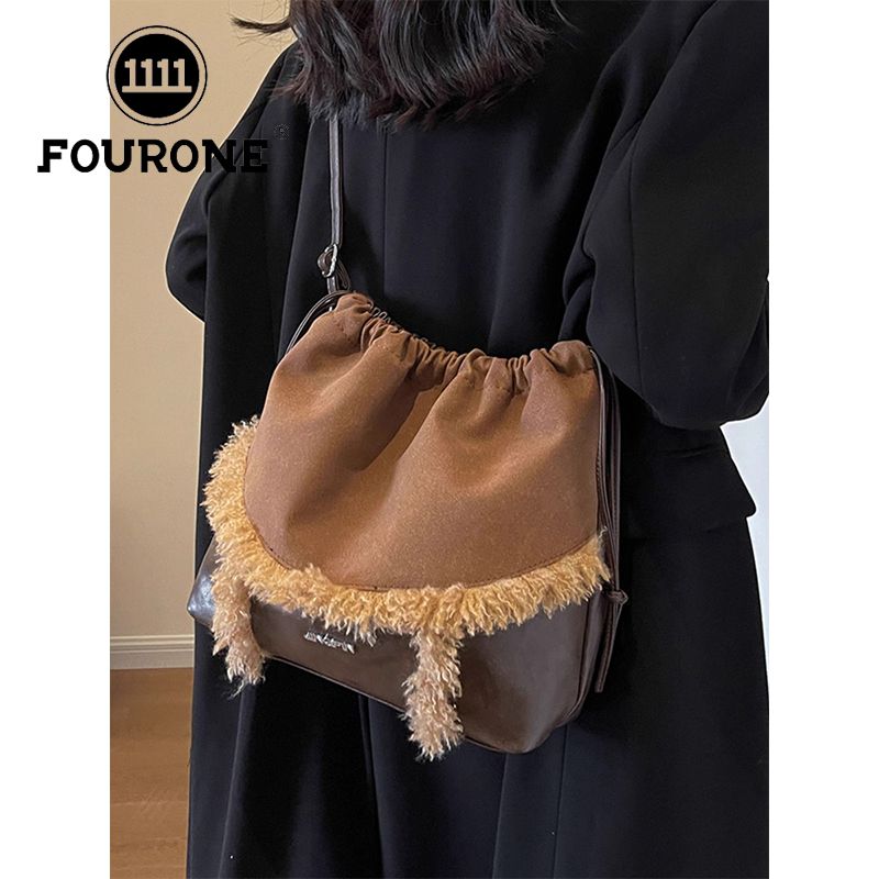Maillard Retro Bag Women's New Niche Design Shoulder Crossbody Bag Commuting Tote Bucket Bag