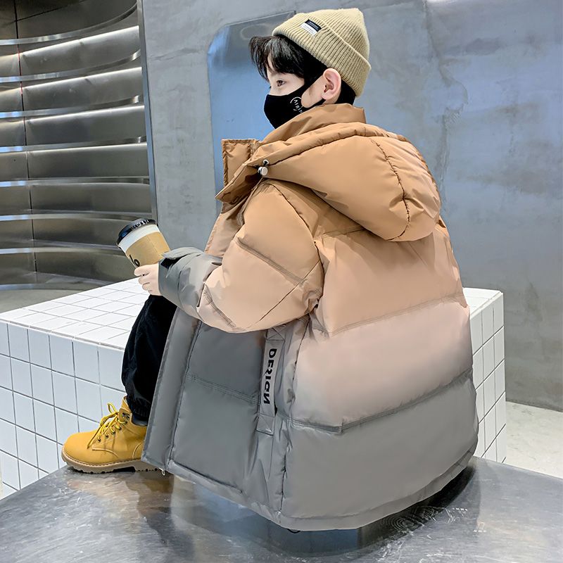 男童羽絨服冬裝2023年新款中大童洋氣加厚白鴨絨外套男孩冬季衣服