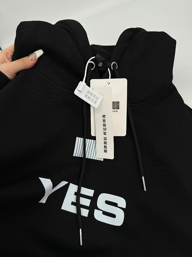 Heavyweight pure cotton silver fox velvet American high street simple letter hooded sweatshirt for men and women autumn and winter loose lazy style jacket