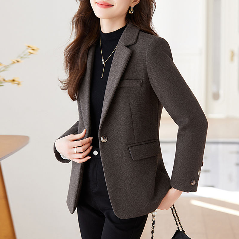 High-end suit jacket for women small 2024 new down liner high-end slim professional suit top for women