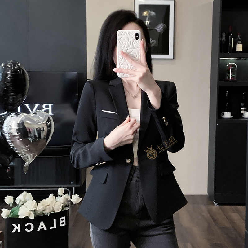 Formal blazer women's spring and autumn small person 2024 new high-end slim waist work clothes professional suit