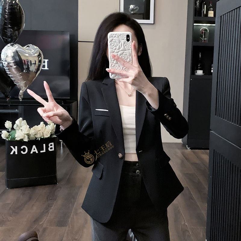 Formal blazer women's spring and autumn small person 2024 new high-end slim waist work clothes professional suit