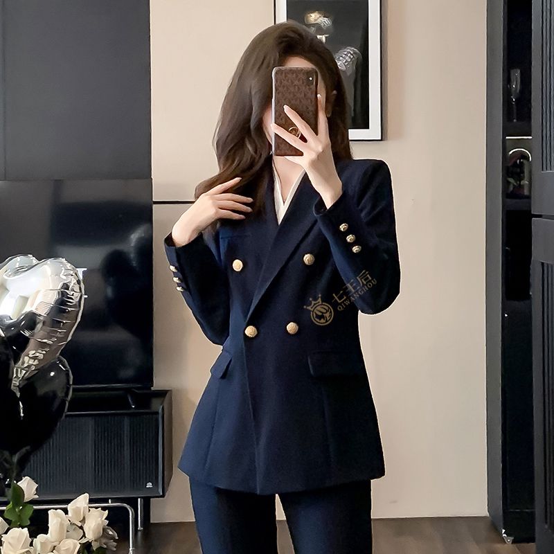 Small suit suit for women 2024 new temperament college student business formal wear front desk manager sales department work clothes for women