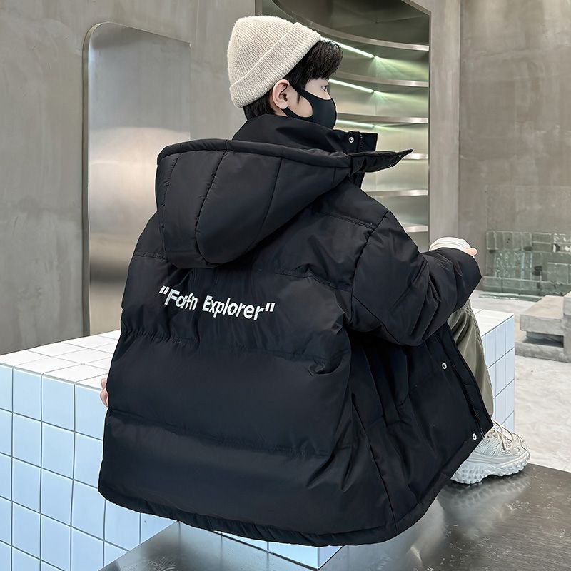 兒童羽絨服2023新款帥氣男童加厚中大童短款冬季連帽韓版羽絨服