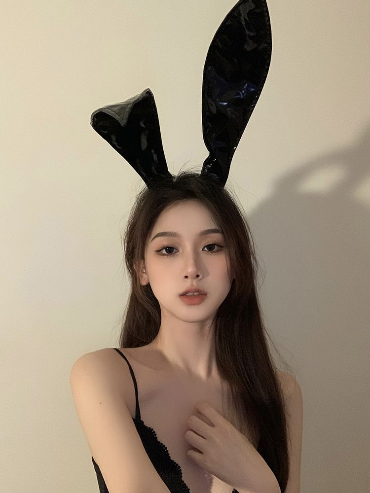 可愛純欲cos兔女郎發箍麻衣學姐同款大兔耳朵髮飾頭箍萬聖節裝扮