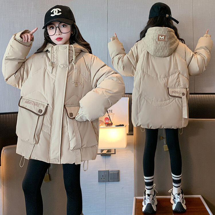 女童棉衣加厚2023新款冬裝兒童裝網紅棉服女孩棉襖外套冬季麵包服