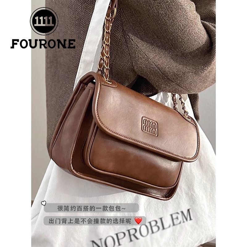 Retro large-capacity bag for women, new trendy Korean chain briefcase, Korean niche commuter bag