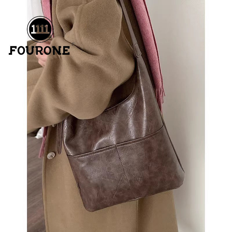 Large-capacity armpit bag for women new fashion retro shoulder bag versatile commuting handheld tote bag