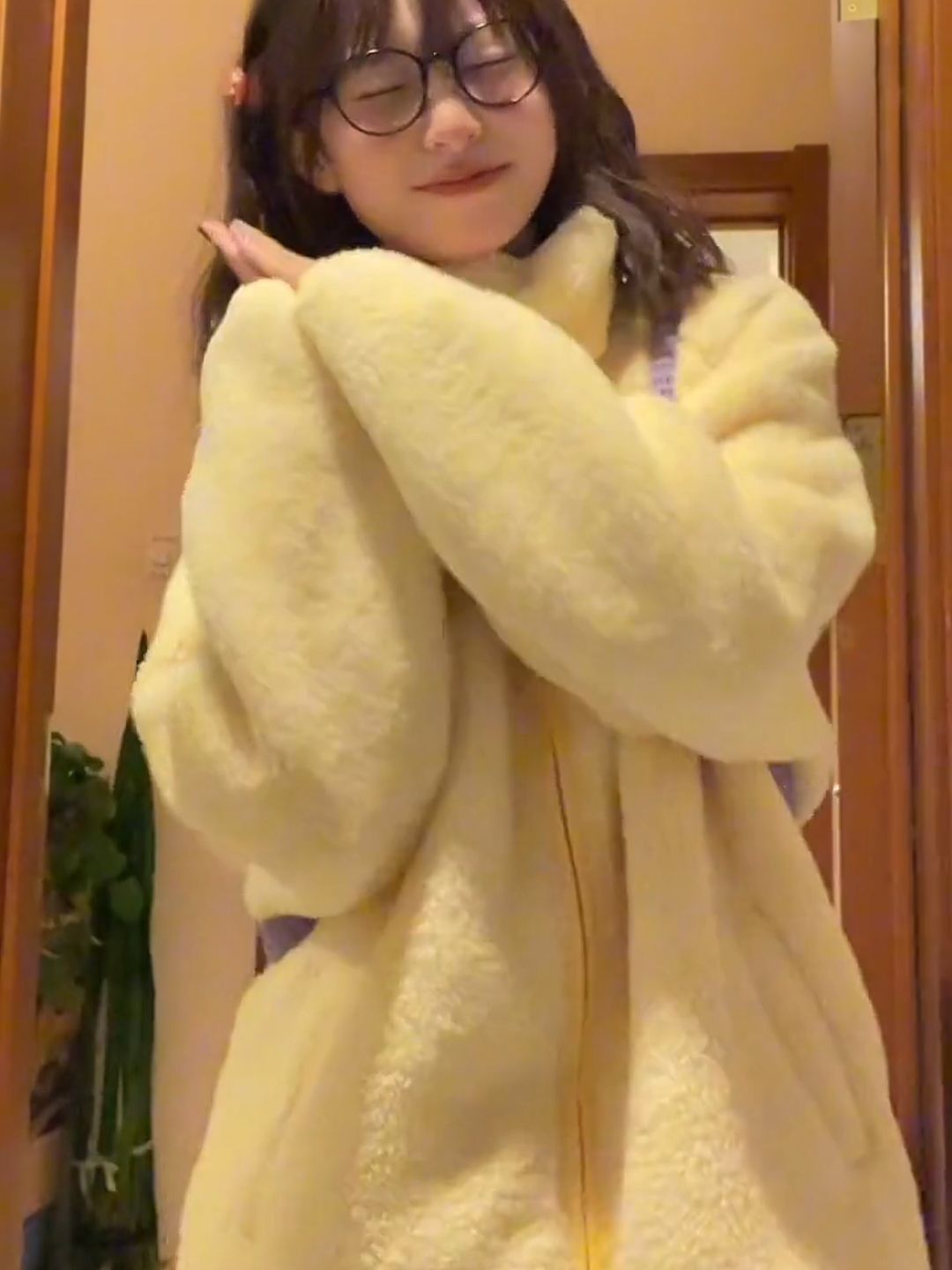 日系奶fufu羊羔絨外套女小個子秋冬加絨立領保暖羊羔毛休閒夾克潮
