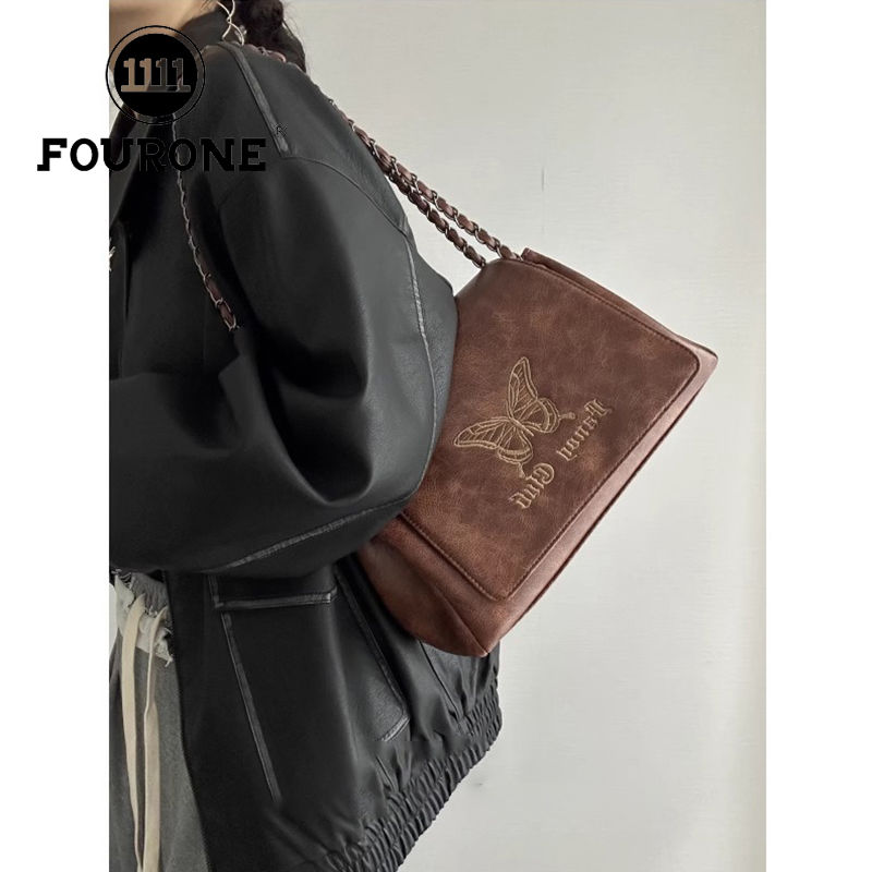 Bags for Women New Crossbody Commuting Hot Girl Brown Tote Bag Large Capacity Chain Shoulder Underarm Bag