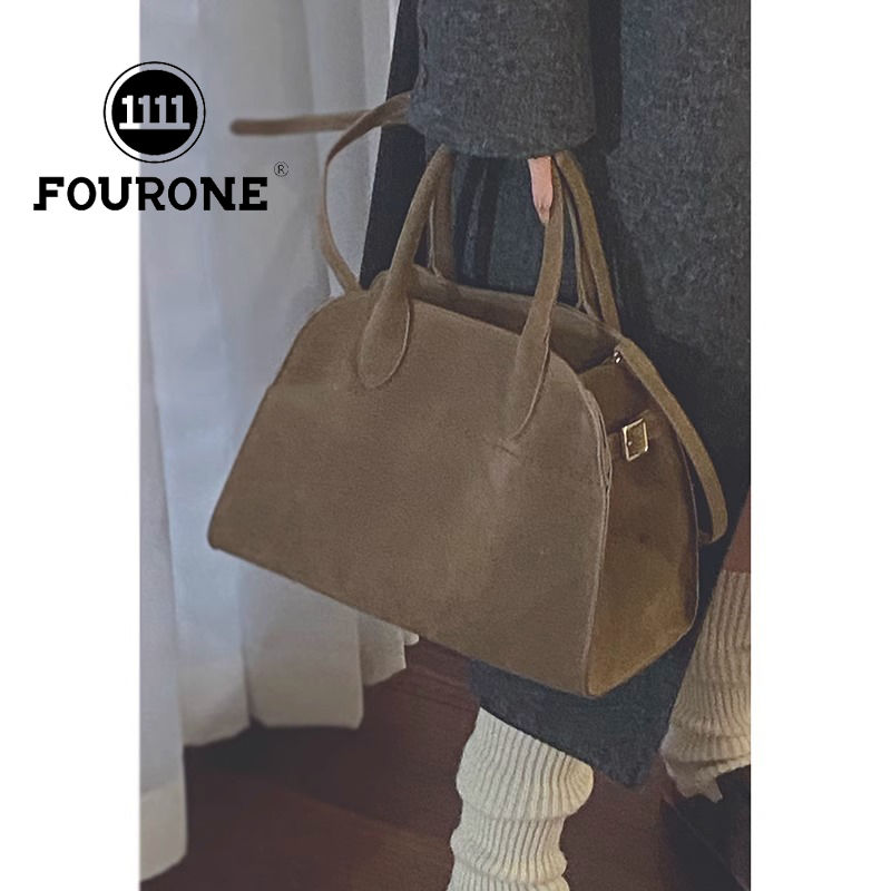 Korean deerskin velvet portable commuting bag for women new trendy retro tote bag large capacity crossbody bag