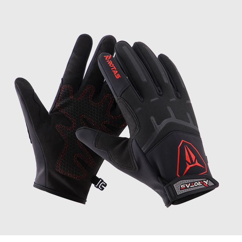 Cycling gloves men's velvet warm windproof waterproof touch screen non-slip driving motorcycle cool wear-resistant tactical gloves_voghion.com
