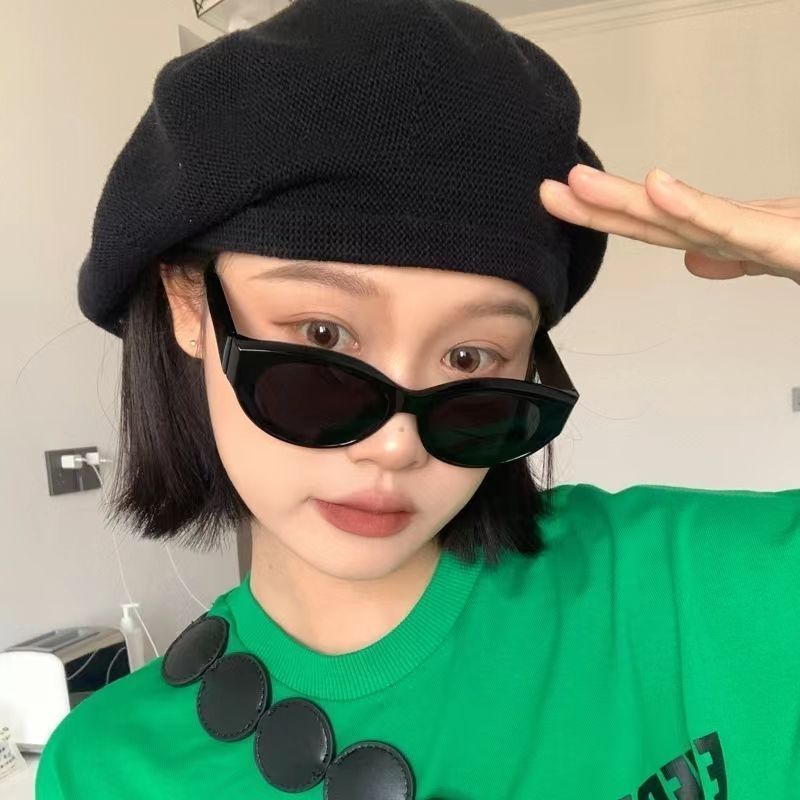 貓眼墨鏡女復古高級感ins顯瘦顯臉小夏季防曬小臉圓臉小框太陽鏡