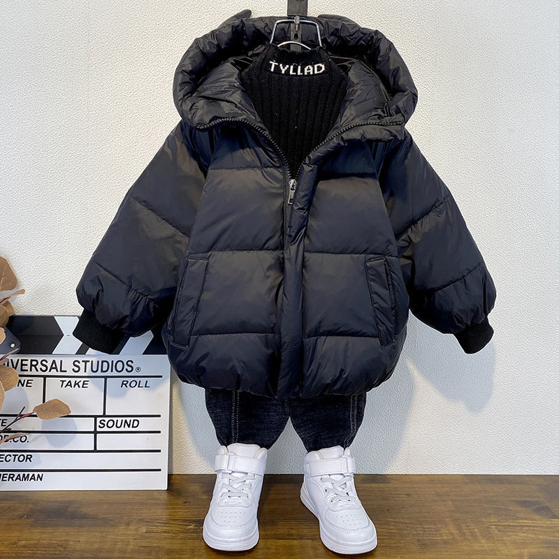 男童加厚羽絨服2023新款洋氣小兒童白鴨絨棉衣帥寶寶冬季棉服外套