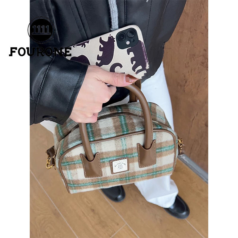 High-end retro small bag for women, new shoulder crossbody bag, casual and versatile handheld Boston bag