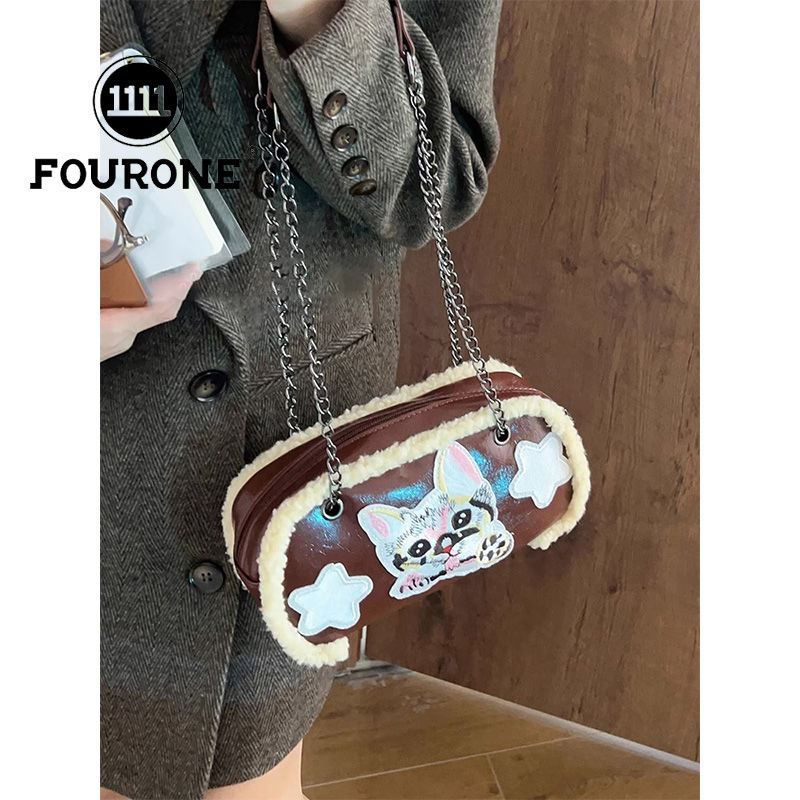 Niche retro hobo bag women's new trendy shoulder armpit bag high-end Boston pillow bag