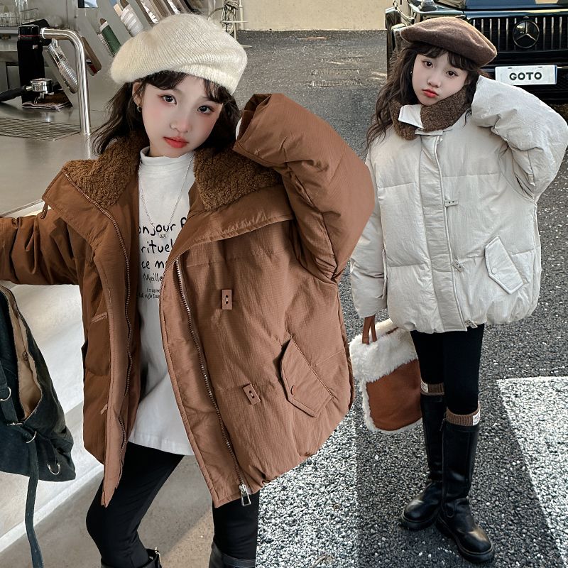 女童冬裝棉服兒童外穿洋氣保暖羽絨棉衣短款潮流棉襖網紅加厚外套