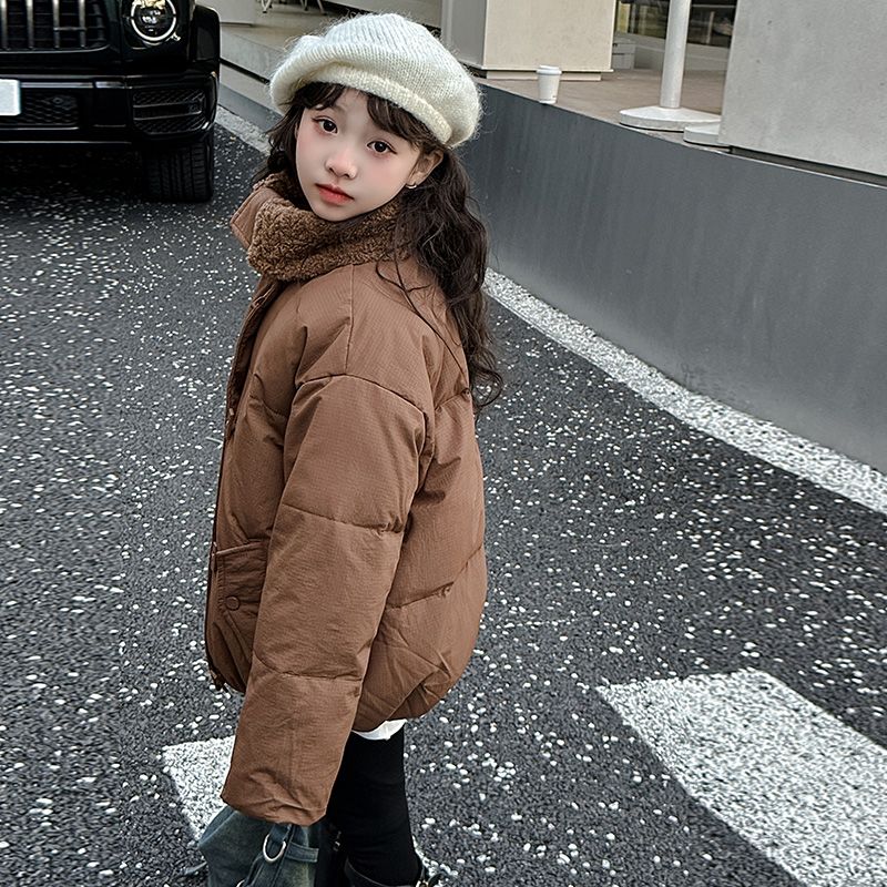 女童冬装棉服儿童外穿洋气保暖羽绒棉衣短款潮流棉袄网红加厚外套
