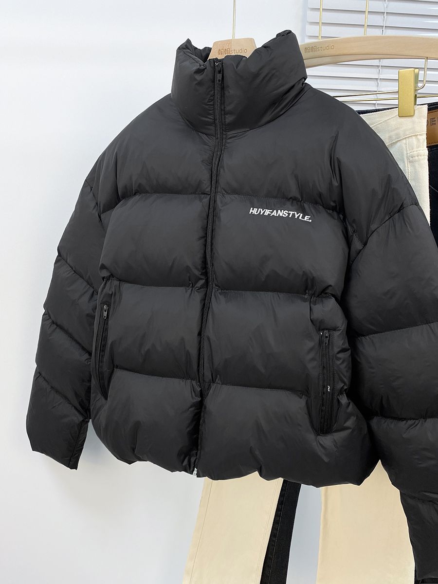 小個子短款黑色棉服女冬季時尚新款休閒立領寬鬆加厚保暖麵包服潮