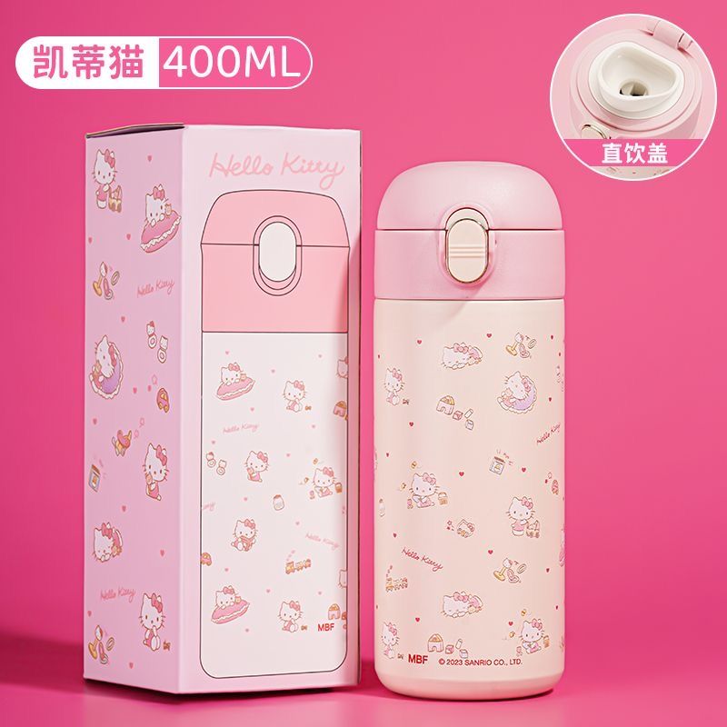 凯蒂猫保温杯可爱女生高颜值水杯316食品级便携直饮杯子学生 图片 4