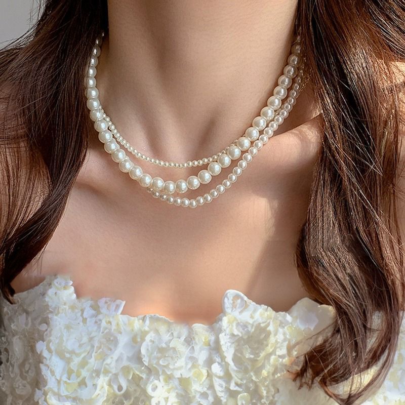 珍珠项链女轻奢小众高级感颈链夏季2023新款简约小米粒锁骨链配饰