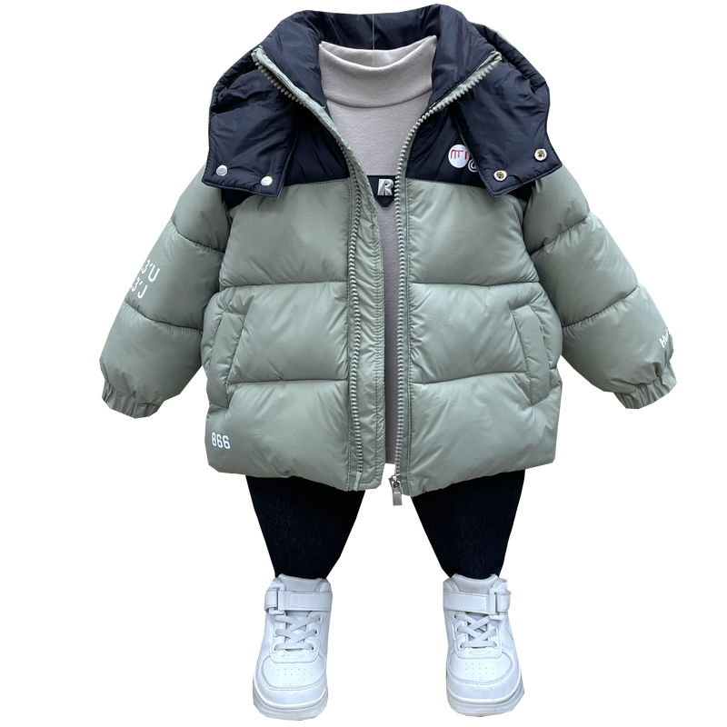 男童冬装羽绒棉衣2023新款洋气宝宝冬季保暖棉服儿童加厚棉袄外套