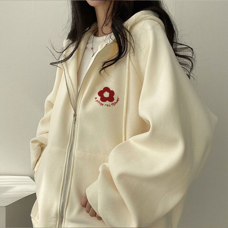 秋季衛衣外套女春秋款新款2023爆款女裝套裝oversize連帽秋裝開衫
