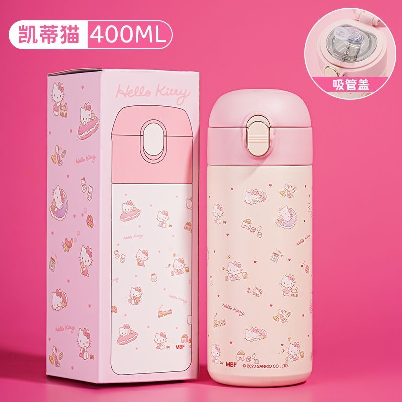 凯蒂猫保温杯可爱女生高颜值水杯316食品级便携直饮杯子学生 图片 3