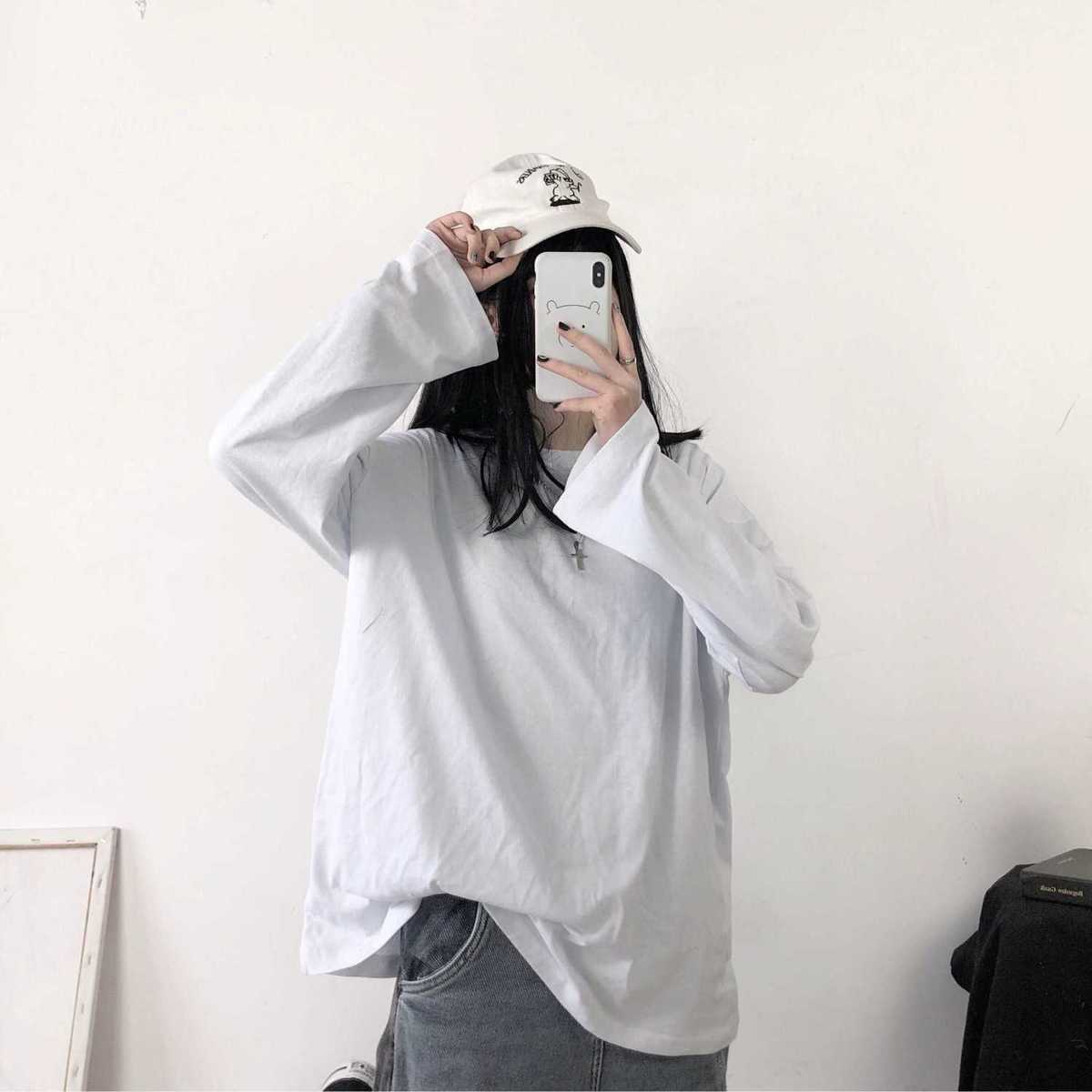 德絨加厚打底衫T恤女長袖內搭秋冬新款圓領寬鬆顯瘦保暖上衣ins潮