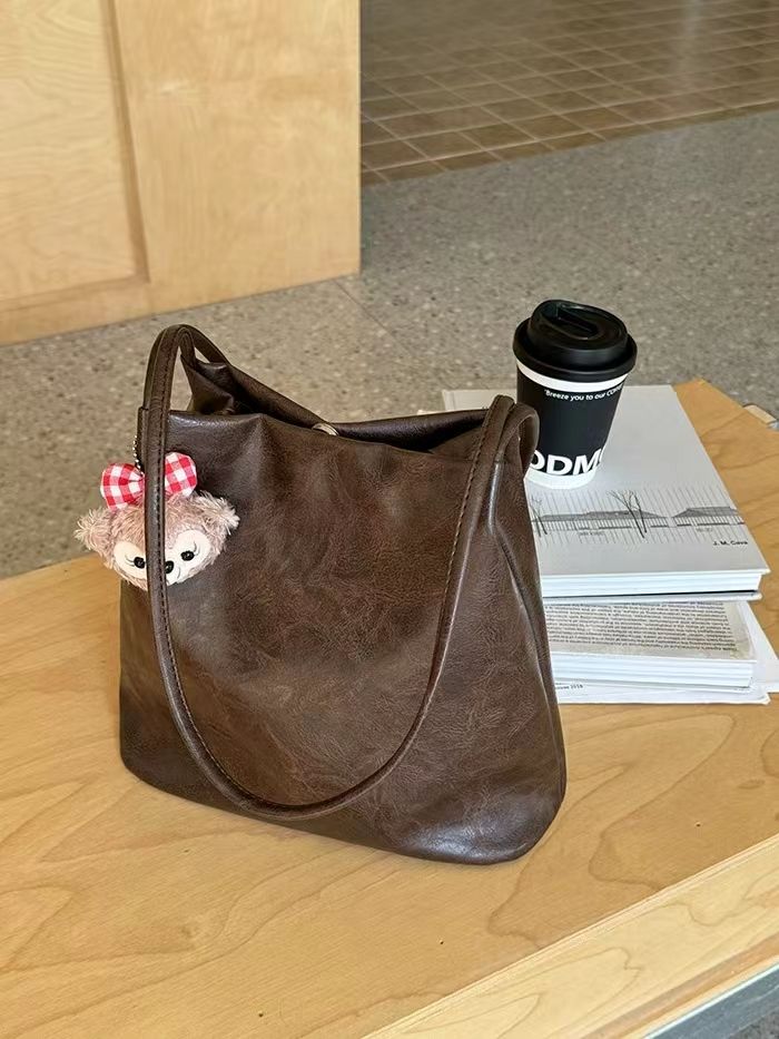 Retro armpit bag for women 2024 autumn and winter new Korean version simple tote bag student versatile large capacity shoulder bag