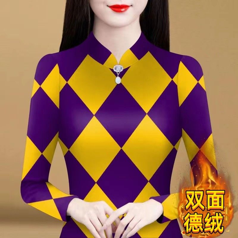 2023新款一體雙面德絨半高領打底衫女長袖修身時尚百搭保暖上衣潮