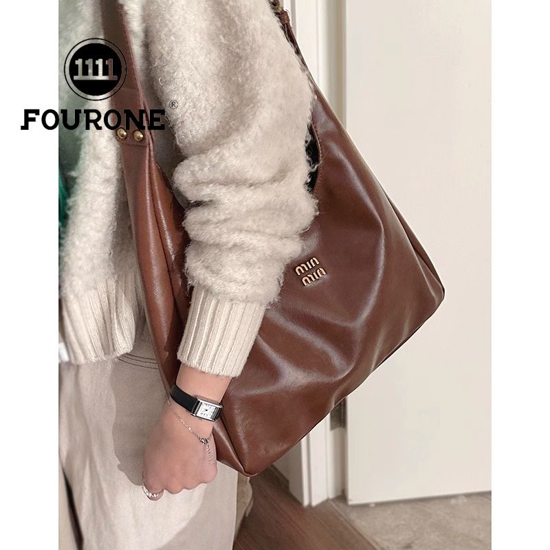 Retro large bag for women, new trendy Korean tote bag, versatile large-capacity armpit bag, commuter bag