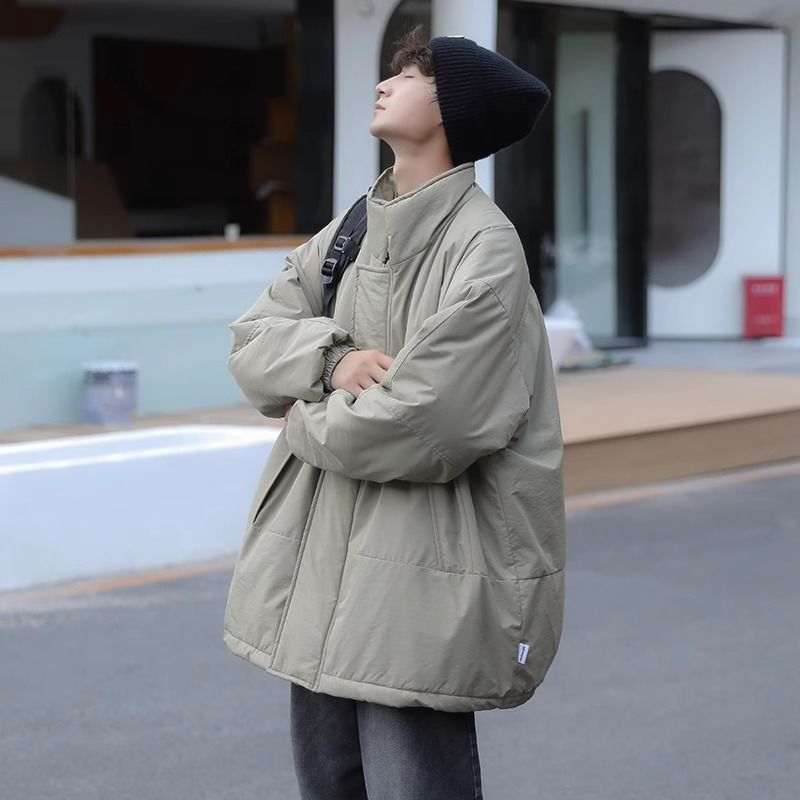 美式vintage痞帥機能工裝外套男日系秋冬季飛行棉服寬鬆教練上衣