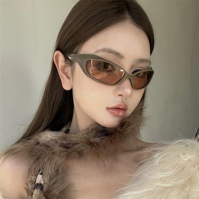 賽博未來感未來感墨鏡騎行登山運動防風Y2K辣妹歐美超酷太陽眼鏡