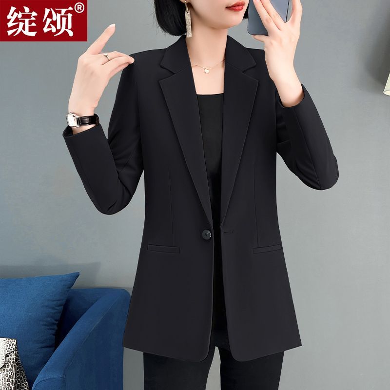 高级感职业西装外套女士秋冬新款设计感小众韩版气质通勤黑色西服