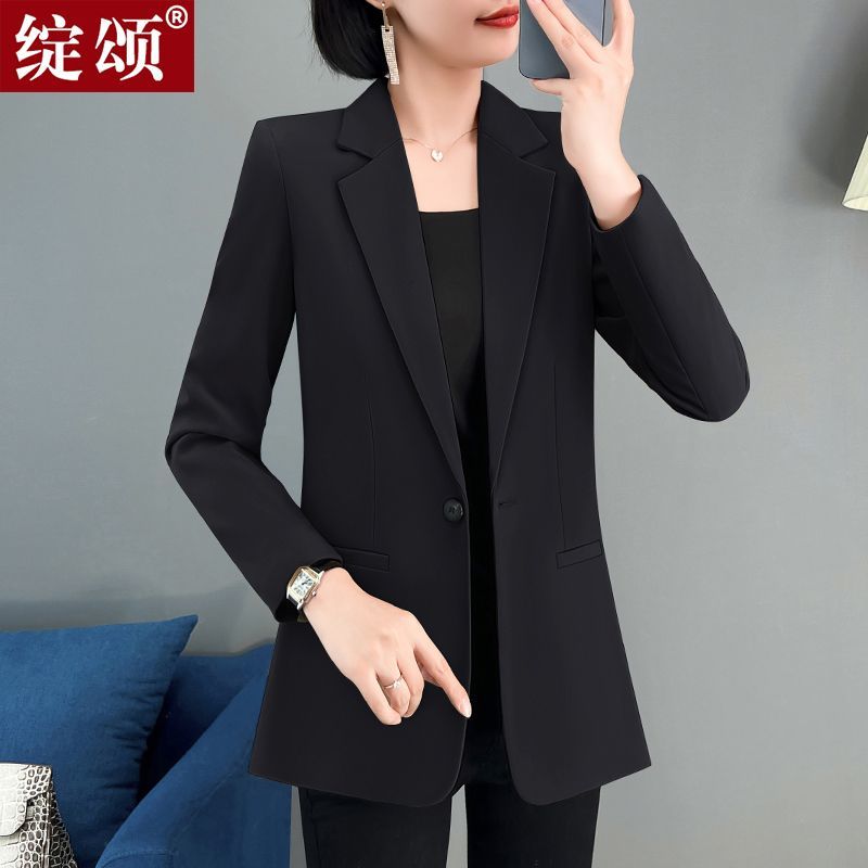 高级感职业西装外套女士秋冬新款设计感小众韩版气质通勤黑色西服