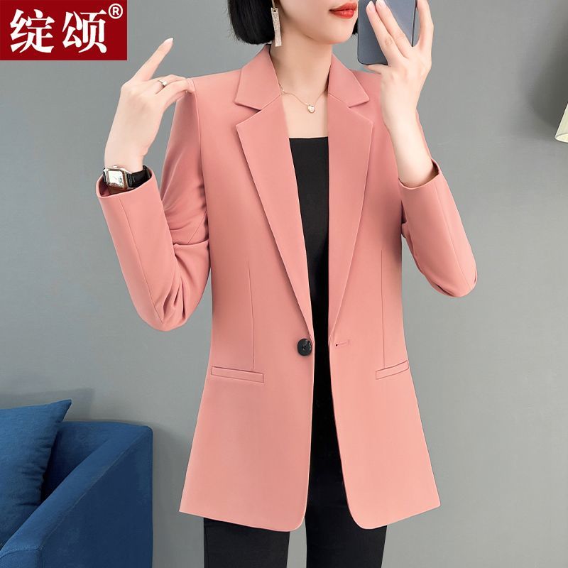 小個子西裝外套女秋冬2023新款高級感修身上衣氣質女神范休閒西服