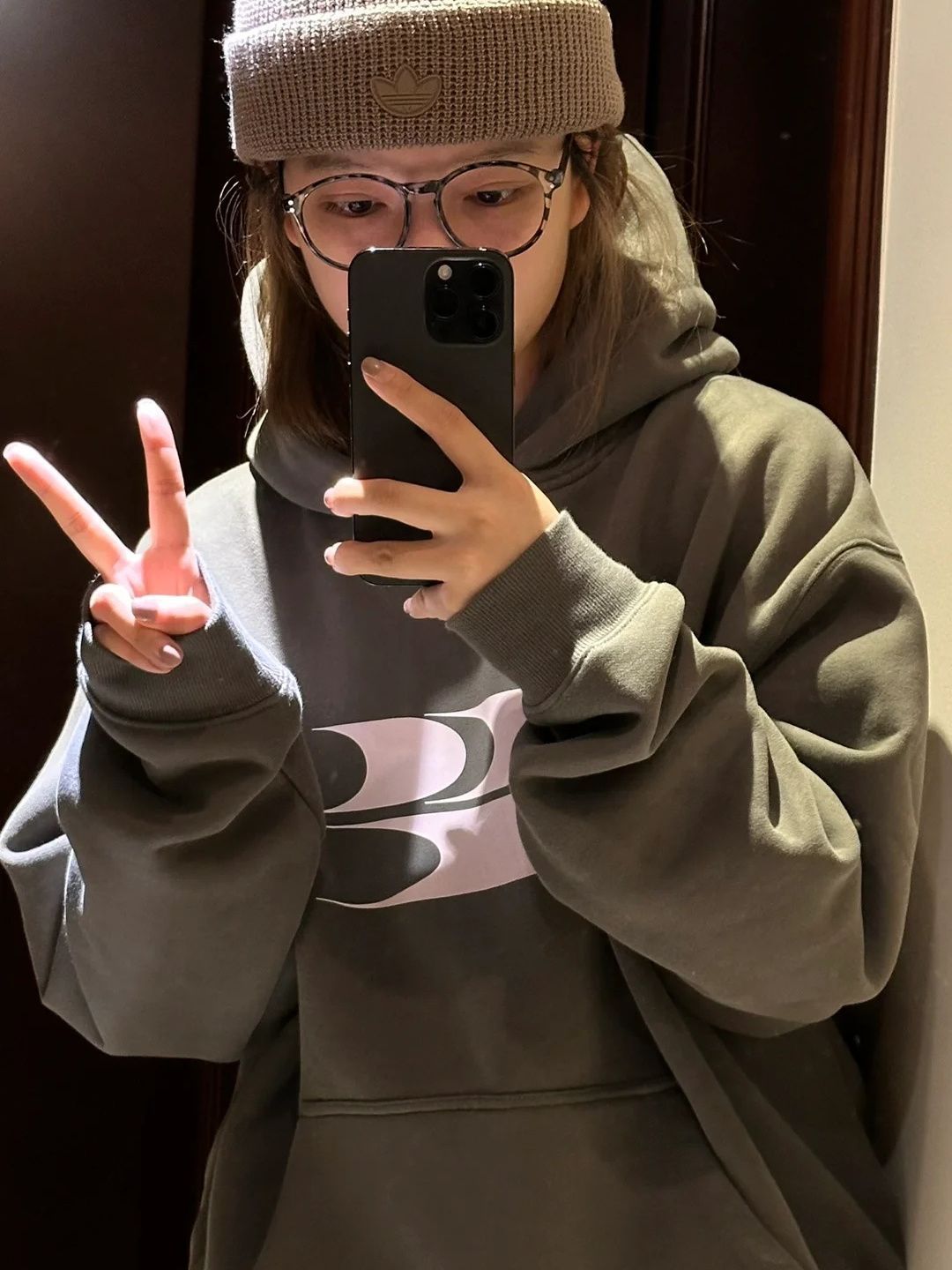 National trend heavyweight pure cotton silver fox velvet Maillard hooded sweatshirt for women autumn and winter plus velvet thickening loose lazy style jacket