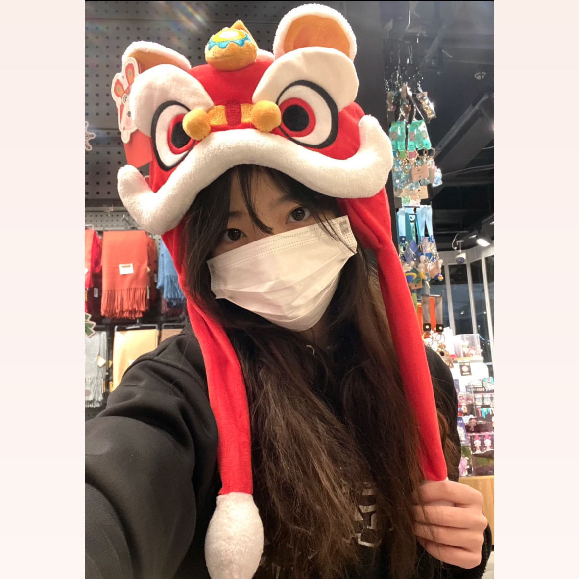 2024 Year of the Dragon Limited Cute Lion Moving Ear Hat Creative Hat Cute Hat Women New Year Gift New Year Warm Hat