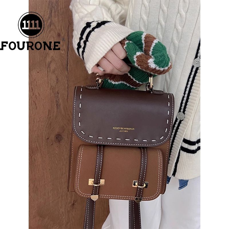 Retro commuter bag women's new trendy fashion backpack large capacity versatile ins student backpack