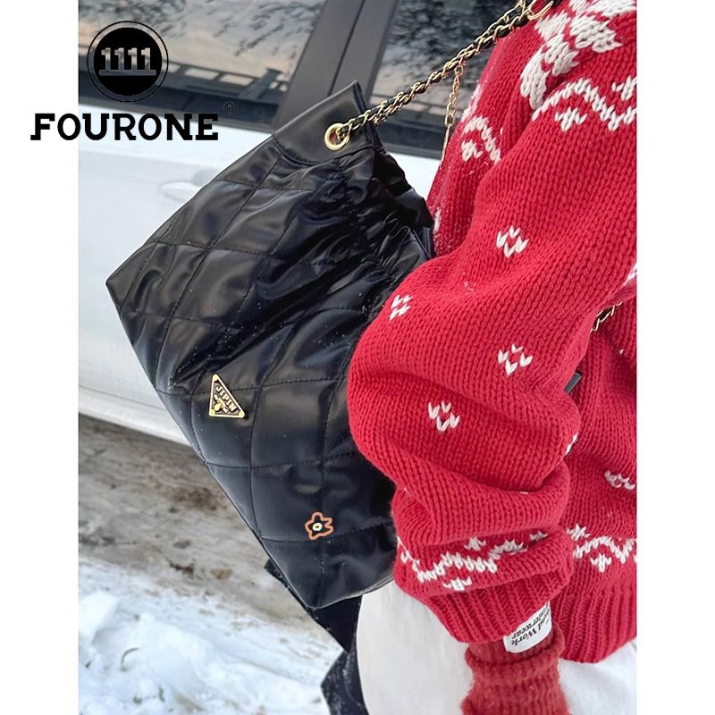 Xiaoxiangfeng rhombus chain bag women's new trendy fashion tote bag casual large capacity armpit bag