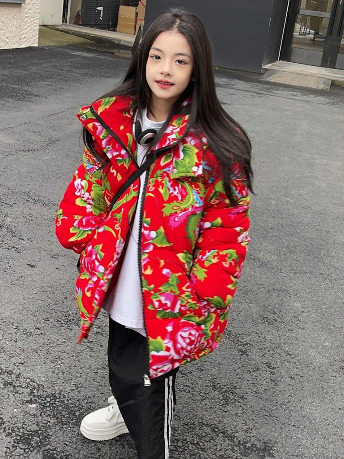 女童冬季棉衣兒童洋氣網紅東北大棉襖加絨加厚女孩冬季保暖外套潮