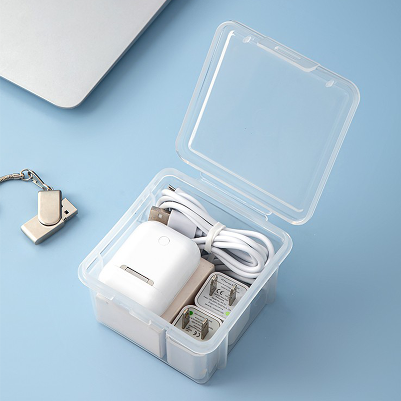 数据线收纳盒带盖手机充电器充电头U盘耳机包整理袋家用便携桌面